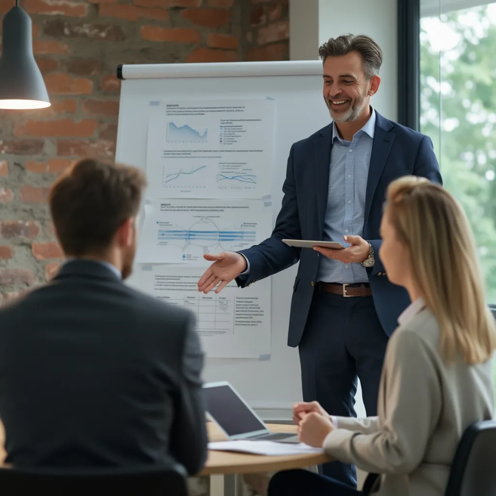 Atelier de travail avec un client